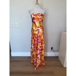 L*Space Spring in Love Dress Maxi Strapless Floral size Medium